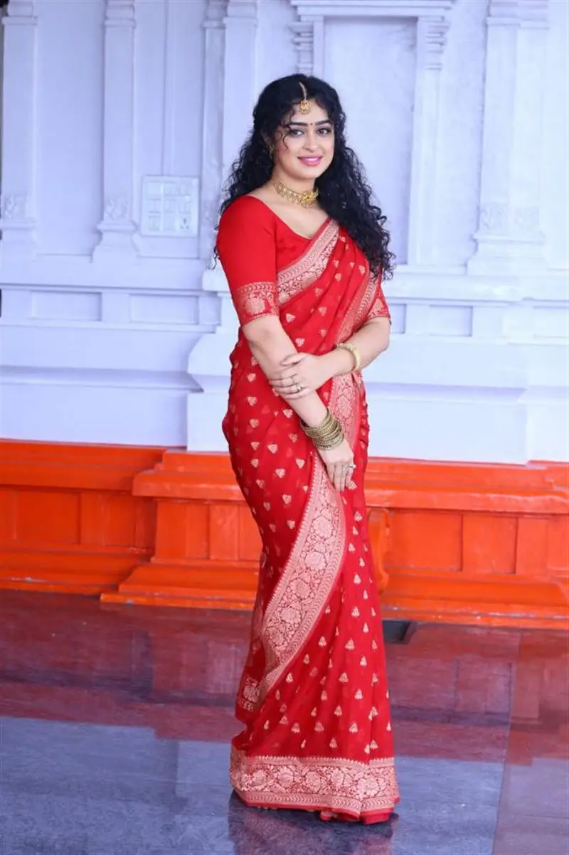 Apsara Rani Stills in Red Saree